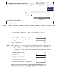 Document preview: Form 1100T-2 Delaware Corporate Tentative Tax Return - Delaware, 2024
