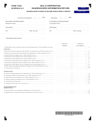 Document preview: Form 1100S Schedule A-1 S Corporation Shareholders Information Return - Shareholder's Share of Income, Deductions & Credits - Delaware, 2022