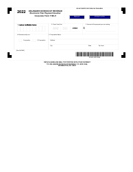 Document preview: Form 1100-V Electronic Filer Payment Voucher - Delaware, 2022