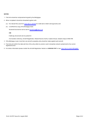 Form CA1577 Register of Aircraft Mortgages Entry of Aircraft Mortgage - United Kingdom, Page 2