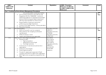 Form SRG1773 Part Camo Continuing Airworthiness Management Exposition Compliance Checklist - United Kingdom, Page 13