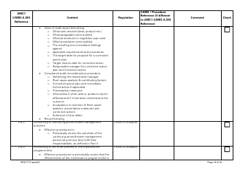 Form SRG1773 Part Camo Continuing Airworthiness Management Exposition Compliance Checklist - United Kingdom, Page 18