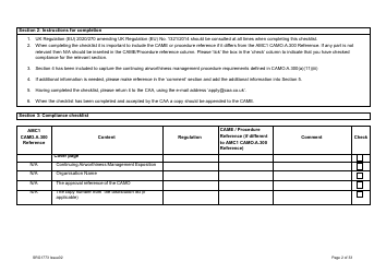 Form SRG1773 Part Camo Continuing Airworthiness Management Exposition Compliance Checklist - United Kingdom, Page 2