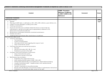 Form SRG1773 Part Camo Continuing Airworthiness Management Exposition Compliance Checklist - United Kingdom, Page 31