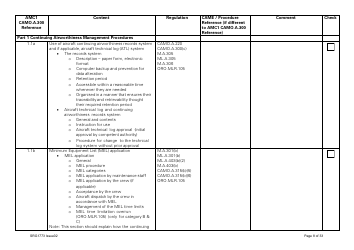 Form SRG1773 Part Camo Continuing Airworthiness Management Exposition Compliance Checklist - United Kingdom, Page 8
