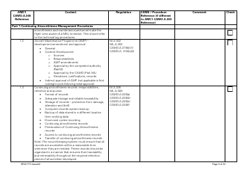 Form SRG1773 Part Camo Continuing Airworthiness Management Exposition Compliance Checklist - United Kingdom, Page 9