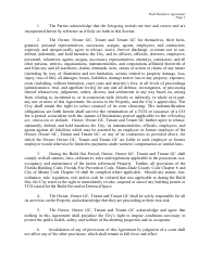 Hold Harmless and Indemnification Agreement - City of Miami, Florida, Page 2