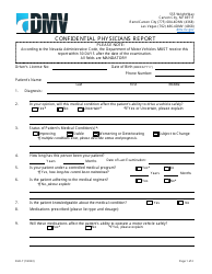 Document preview: Form DLD-7 Confidential Physicians Report - Nevada