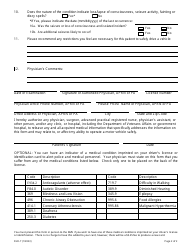 Form DLD-7 Confidential Physicians Report - Nevada, Page 2