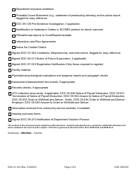 Form DOC01-012 File Maintenance Checklist - Washington, Page 2