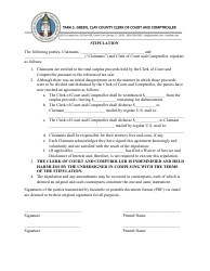 Document preview: Stipulation (Claimants) - Clay County, Florida