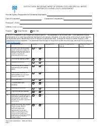 Document preview: Attachment E Supported Living I (Slp-I) Assessment - South Carolina