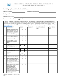 Attachment E Supported Living I (Slp-I) Assessment - South Carolina