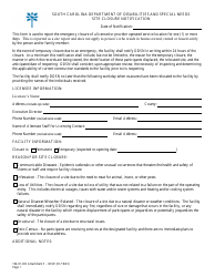 Attachment F Site Closure Notification - South Carolina