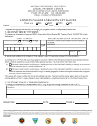 Document preview: Address Change Form With Eft Waiver