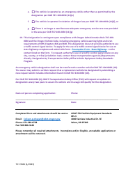Form 737-3566 Emergency Vehicle Designation Application - Oregon, Page 4