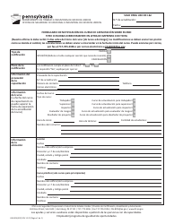 Document preview: Formulario LIBI-605L(ESP) Formulario De Notificacion Del Curso De Capacitacion Sobre Plomo - Pennsylvania (Spanish)