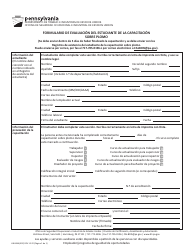 Document preview: Formulario LIBI-606L(ESP) Formulario De Evaluacion Del Estudiante De La Capacitacion Sobre Plomo - Pennsylvania (Spanish)