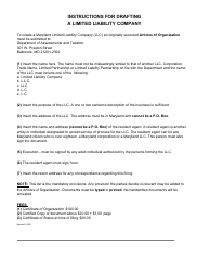 Articles of Organization - Limited Liability Company - Maryland, Page 2