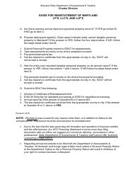 Articles or Certificate of Reinstatement - Maryland, Page 2