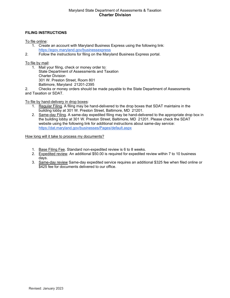 Articles or Certificate of Reinstatement - Maryland, Page 3