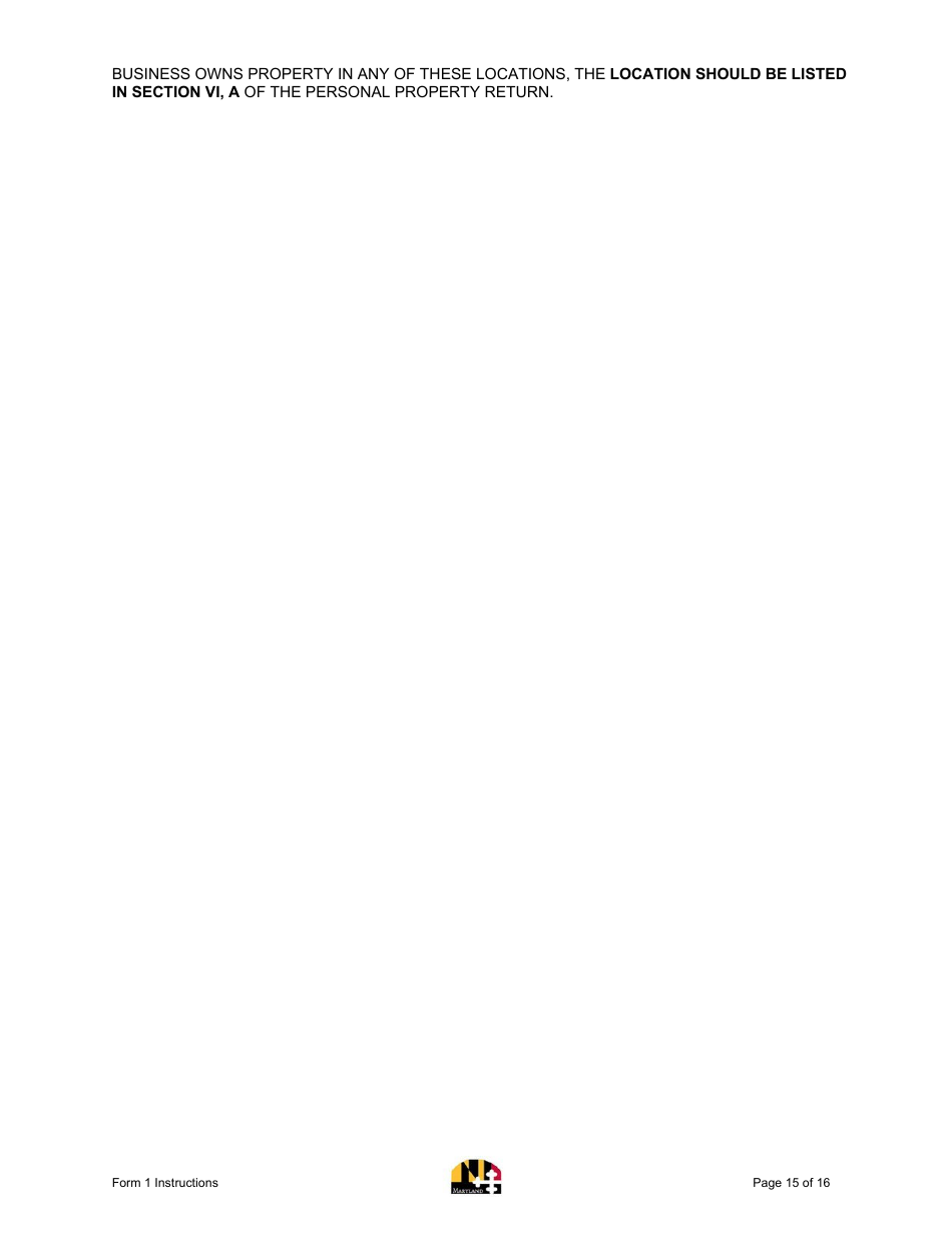 Instructions for Form 1 Annual Report - Maryland, Page 15