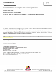 Form 7 Business Personal Property Tax Return - Rental Condominiums, Townhouses, Cottages, Rooms, Etc Located Within Town Limits of Ocean City, Worcester County - Maryland, Page 2
