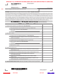 Document preview: Form PA-40 Schedule A Interest Income - Pennsylvania, 2022