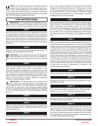 Form PA-40 Schedule A Interest Income - Pennsylvania, Page 4