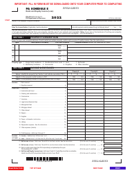 Document preview: Form PA-40 Schedule E Rents and Royalty Income (Loss) - Pennsylvania, 2022