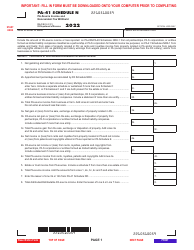 Document preview: Form PA-41 N Schedule N Pa-Source Income and Nonresident Tax Withheld - Pennsylvania, 2022
