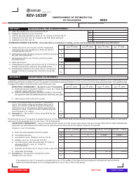 Form REV-1630F Underpayment of Estimated Tax by Fiduciaries - Pennsylvania