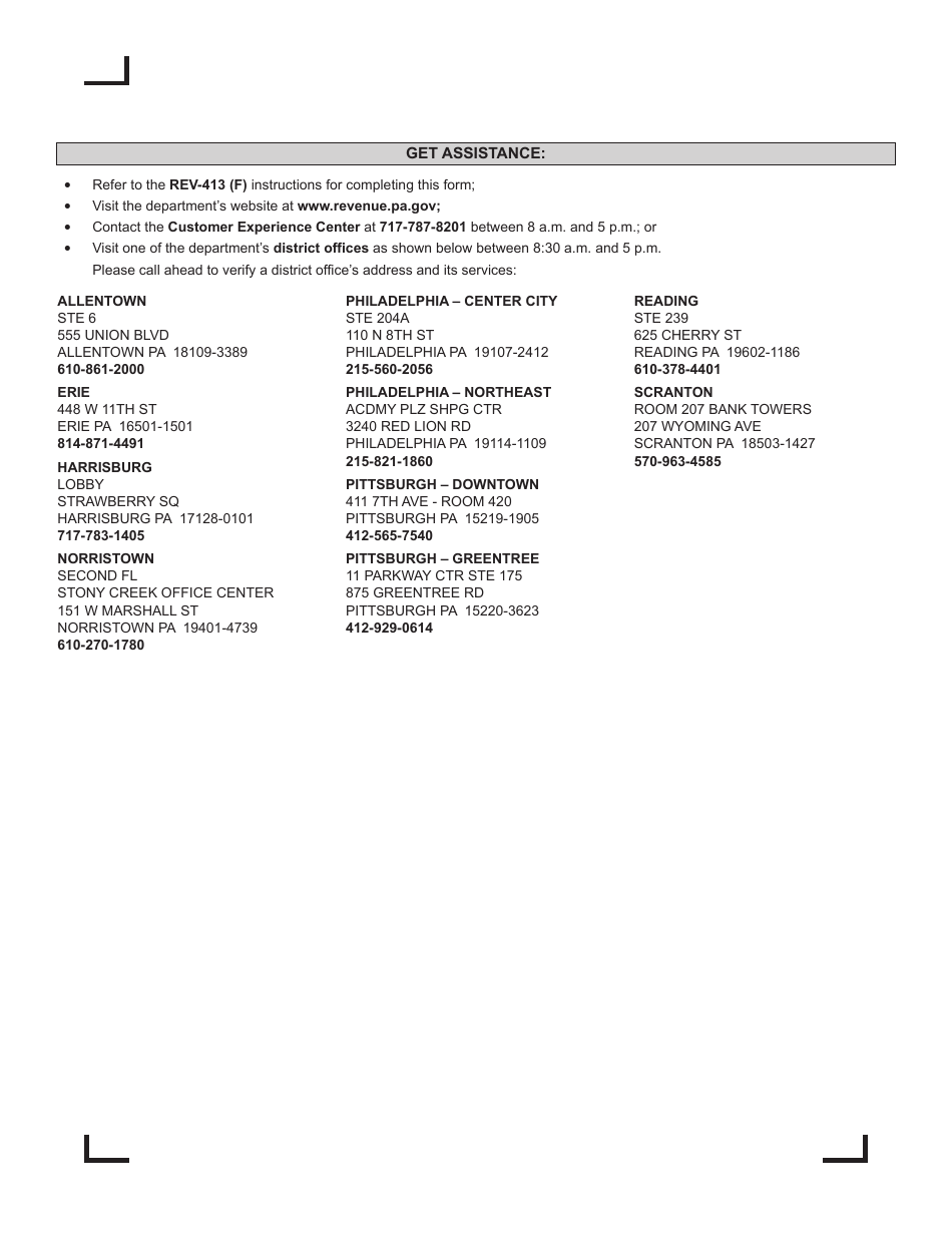 Form REV-414 (F) Estates and Trusts Worksheet for Estimated Tax - Pennsylvania, Page 2