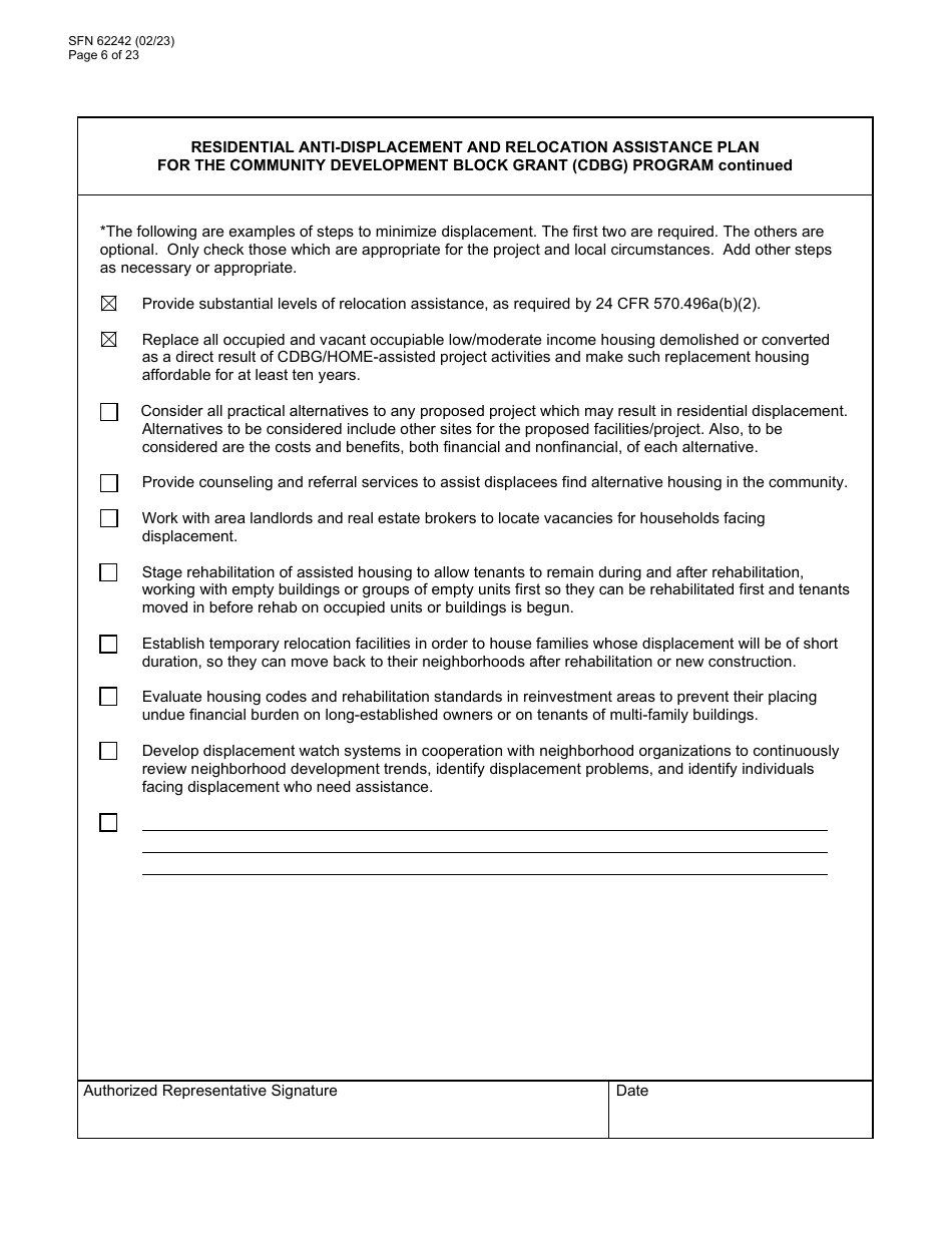 Form SFN62242 Community Development Block Grant Covid (Cdbg-Cv) Final Application - North Dakota, Page 6