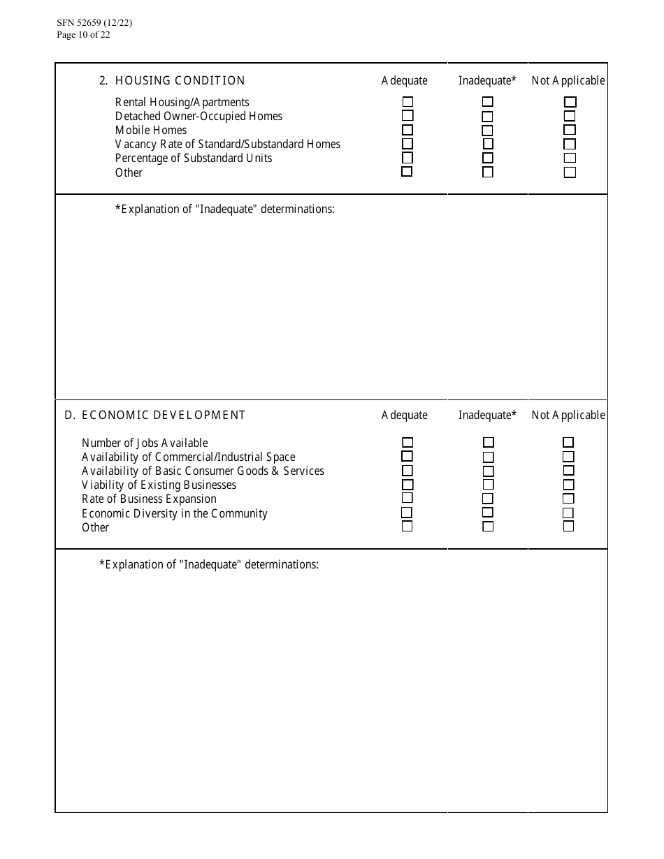 Form SFN52659 Cdbg Final Application - North Dakota, Page 10
