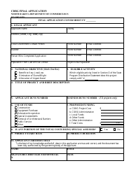 Form SFN52659 Cdbg Final Application - North Dakota