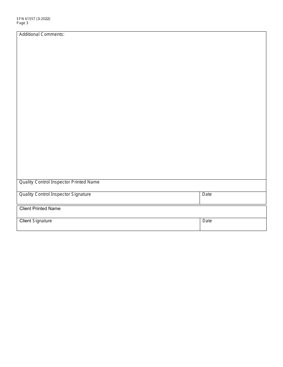 Form SFN61557 Quality Control Inspection (Qci) Checklist - North Dakota, Page 3