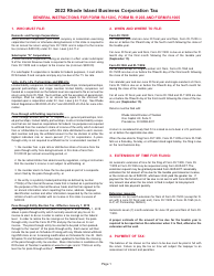 Instructions for Form RI-1120C, RI-1120S, RI-1065 - Rhode Island