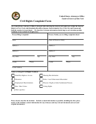 Civil Rights Complaint Form - New York