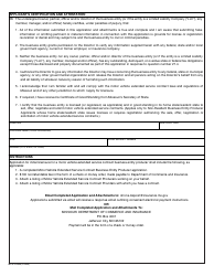 Form MO375-0853 Application for Motor Vehicle Extended Service Contract Business Entity Producer License - Missouri, Page 4