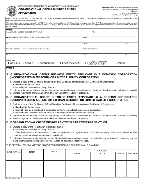 Form MO375-0096  Printable Pdf