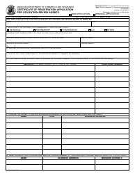 Form MO375-0049 Certificate of Registration Application for Utilization Review Agents - Missouri