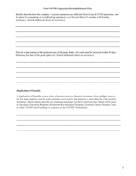 Small Business Support Grant Application - Allegany County, New York, Page 8