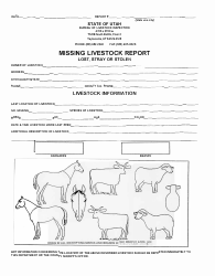 Document preview: Missing Livestock Report - Utah