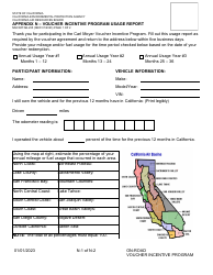 Document preview: Form MSCD/ITAB-235 Appendix N Voucher Incentive Program Usage Report - California