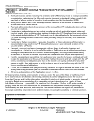 Form MSCD/ITAB-228 Appendix G Voucher Incentive Program Receipt of Replacement Voucher - California, Page 2