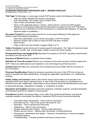 Form MLD/QMB-065 Standard Operating Procedure (Sop) - Review Checklist - California, Page 3