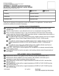 Document preview: Form MSCD/ITAB-226 Appendix E Voucher Incentive Program Air District Review Checklist: Initial Review - California