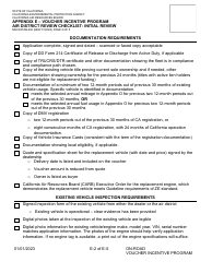 Form MSCD/ITAB-226 Appendix E Voucher Incentive Program Air District Review Checklist: Initial Review - California, Page 2