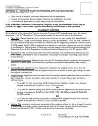 Document preview: Form MSCD/ITAB-225 Appendix A Voucher Incentive Program Application Package - California